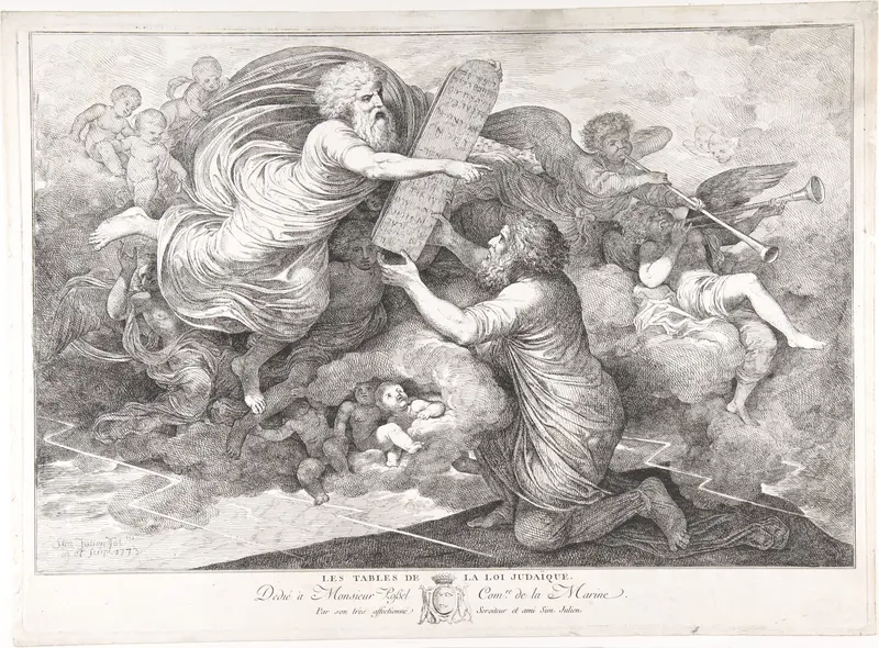 Moses on Sinai (Le tables de Loi judaique) Wall Art by Simon Julien - High-Resolution Digital Print