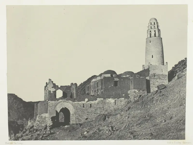 Mosquée de Bellal au Village de Bab; Nubie, plate 83 from the album "Egypte, Nubie, Palestine et Syrie" (1852)