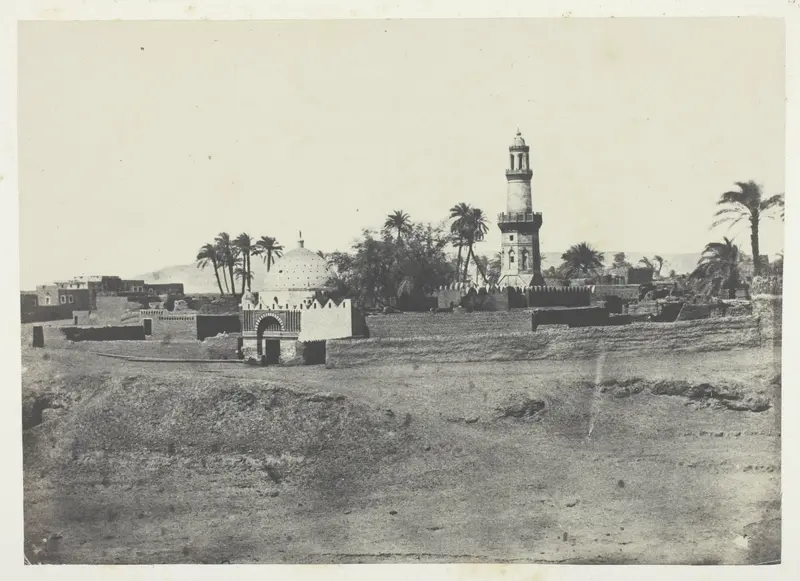 Mosquée d'El-Arif et Tombeau de Mourad-Bey, Haute-Egypte, plate 13 from the album "Egypte, Nubie, Palestine et Syrie" (1852)