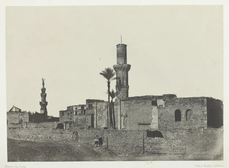 Mosquée près de Bab-el-Saïda, Le Kaire, plate 2 from the album "Egypte, Nubie, Palestine et Syrie," (1852)