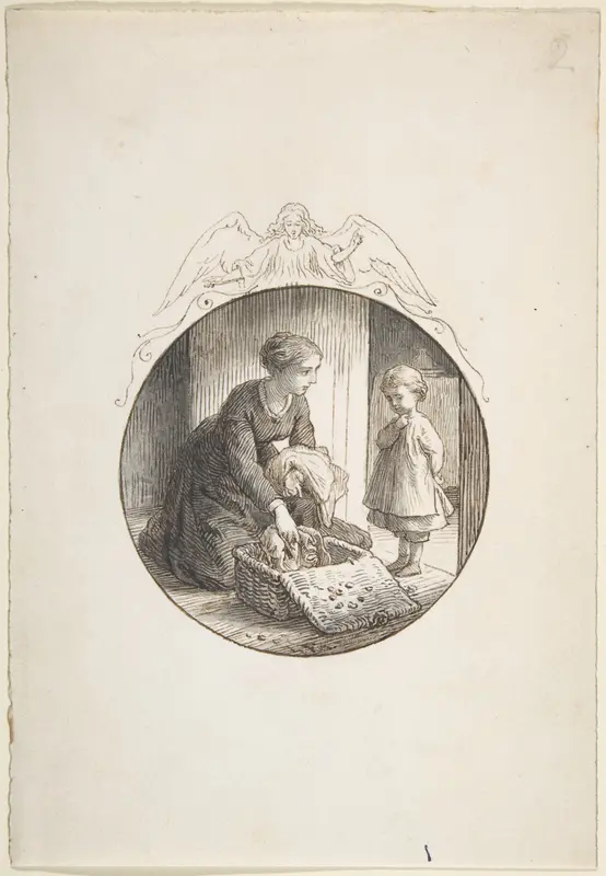 Mother and Child Wall Art by Lorenz Frølich - High-Resolution Digital Print