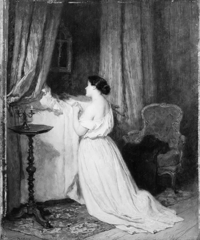 Mother and Child Wall Art by Antoine-Emile Plassan - High-Resolution Digital Print