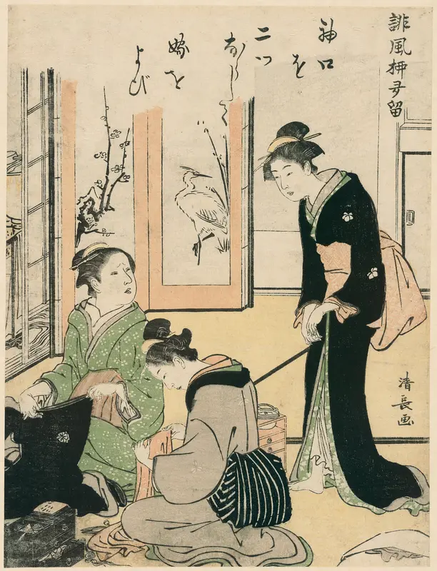 Mother-in-Law Teasing the Bride, from the series "A Collection of Humorous Poems (Haifu yanagidaru)"