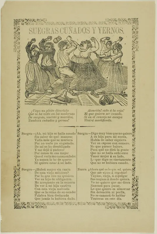 Mothers-in-law, Brothers-in-law, and Sons-in-law Wall Art by José Guadalupe Posada - High-Resolution Digital Print