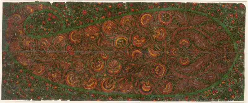 Motif from Kashmir Shawl: Pheerozee (Turquoise Color), No. 23, By Order of Mahummud Azeem Khan Wall Art by Anonymous, Indian, 19th century - High-Resolution Digital Print