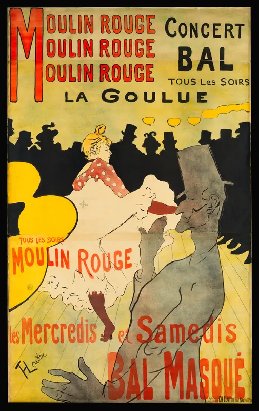 Moulin Rouge: La Goulue Wall Art by Henri de Toulouse-Lautrec - High-Resolution Digital Print