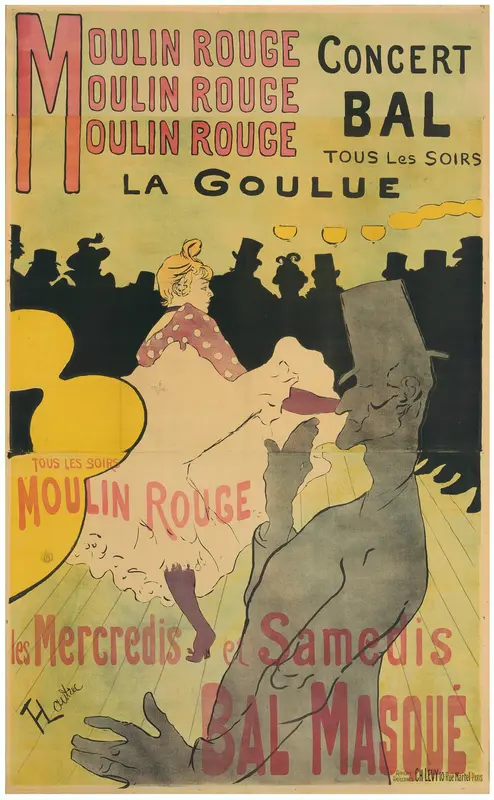 Moulin Rouge, La Goulue Wall Art by Henri de Toulouse-Lautrec - High-Resolution Digital Print