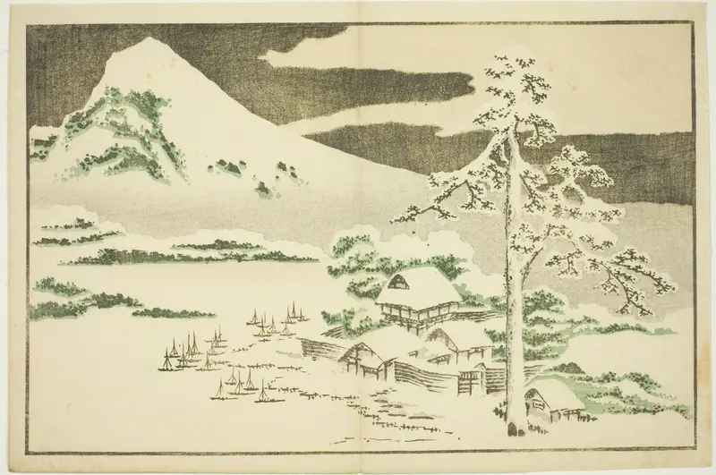 Mount Fuji in Winter, from The Picture Book of Realistic Paintings of Hokusai (Hokusai shashin gafu)