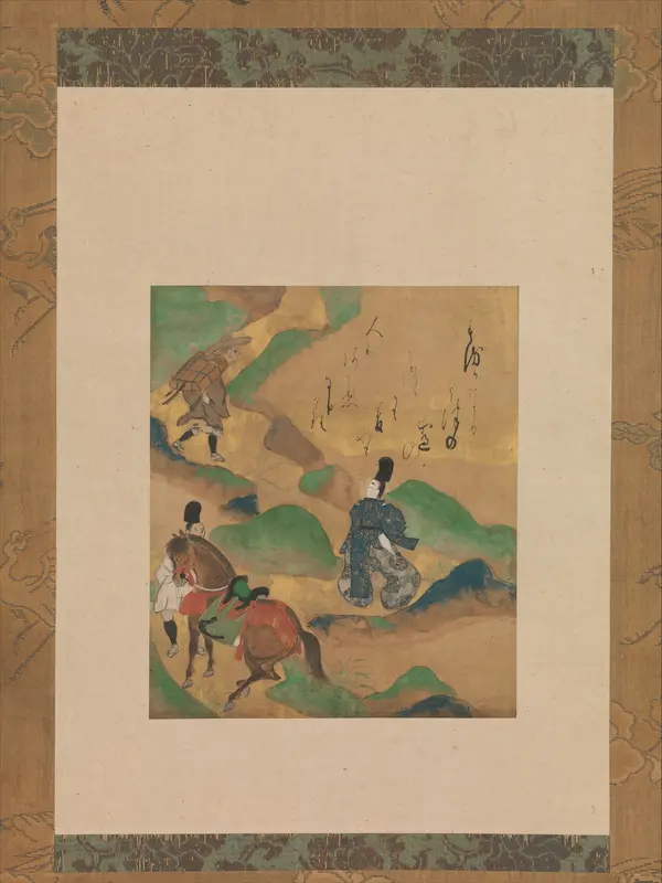 “Mount Utsu” (Utsu no yama), from The Tales of Ise (Ise monogatari) Wall Art by Tawaraya Sōtatsu - High-Resolution Digital Print