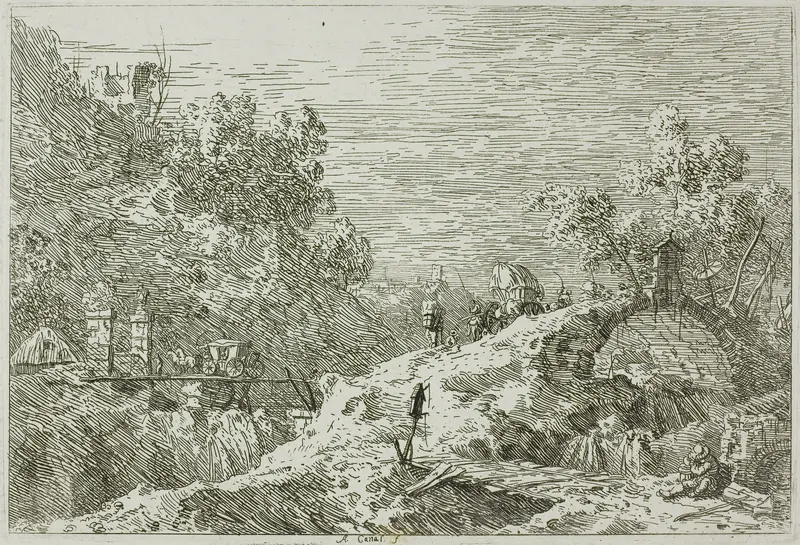 Mountain Landscape wih Five Bridges, from Vedute Wall Art by Canaletto - High-Resolution Digital Print