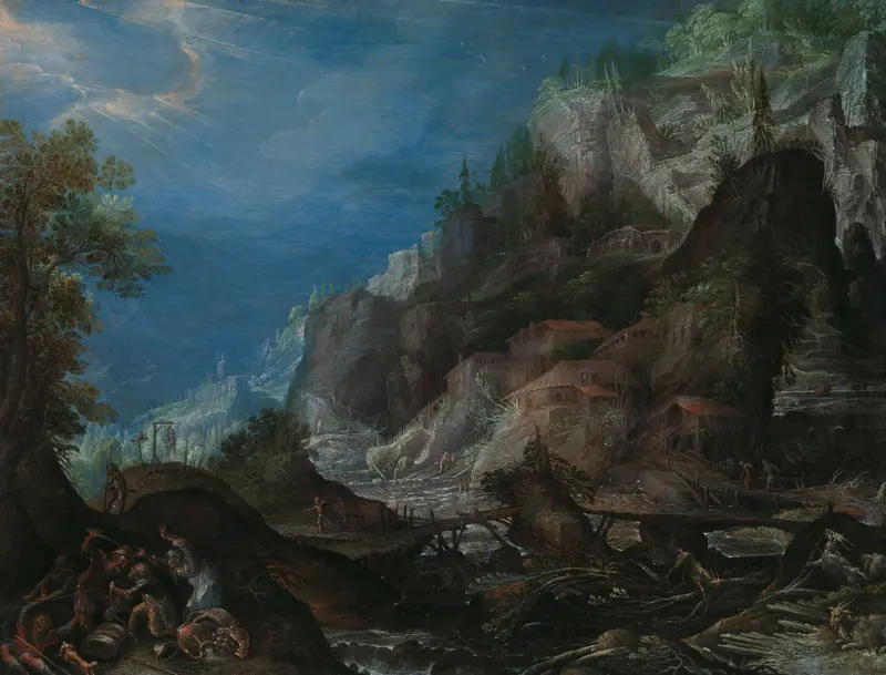Mountainous Landscape Wall Art by Frederik van Valckenborch - High-Resolution Digital Print