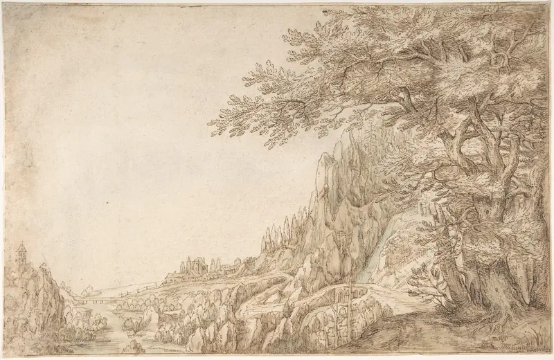 Mountainous Landscape Wall Art by Denijs van Alsloot - High-Resolution Digital Print