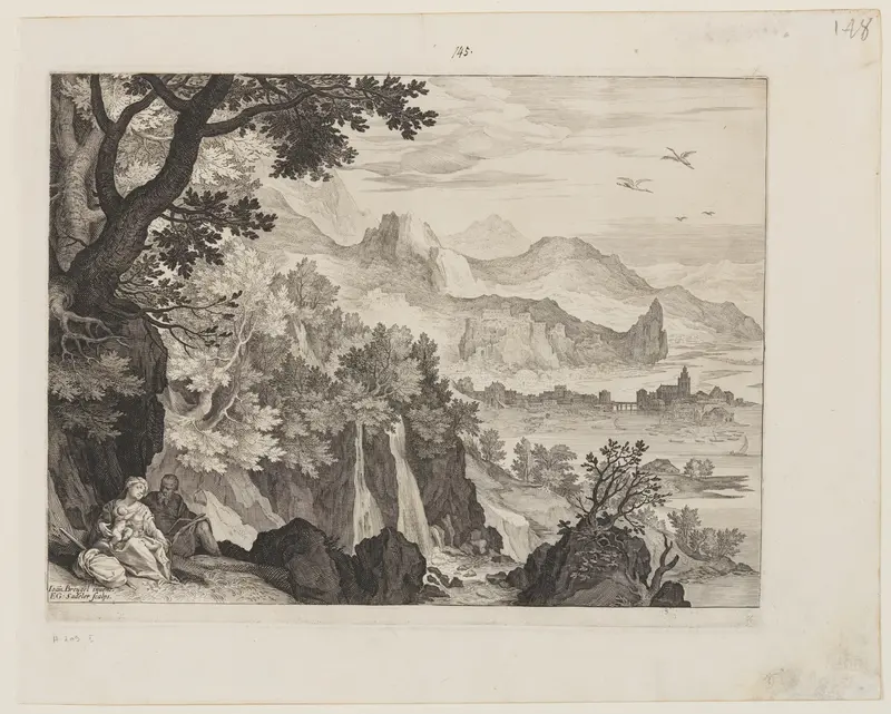 Mountainous Landscape with The Rest on the Flight into Egypt