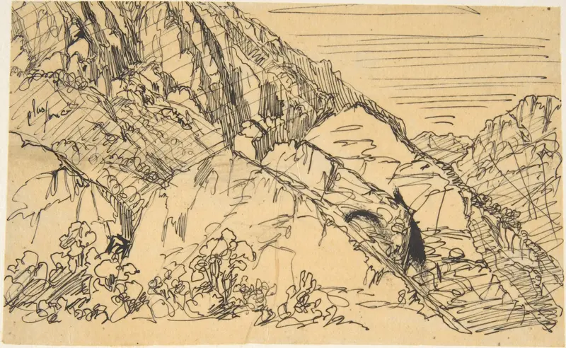 Mountainous Site Wall Art by Rodolphe Bresdin - High-Resolution Digital Print