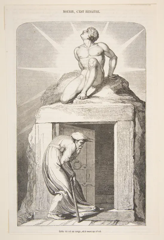 Mourir C'est Renaitre (Death and Immortality) Wall Art by William Blake - High-Resolution Digital Print