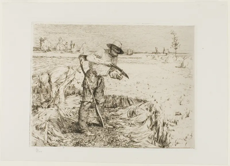 Mower Honing a Scythe Wall Art by Jules Bastien-Lepage - High-Resolution Digital Print