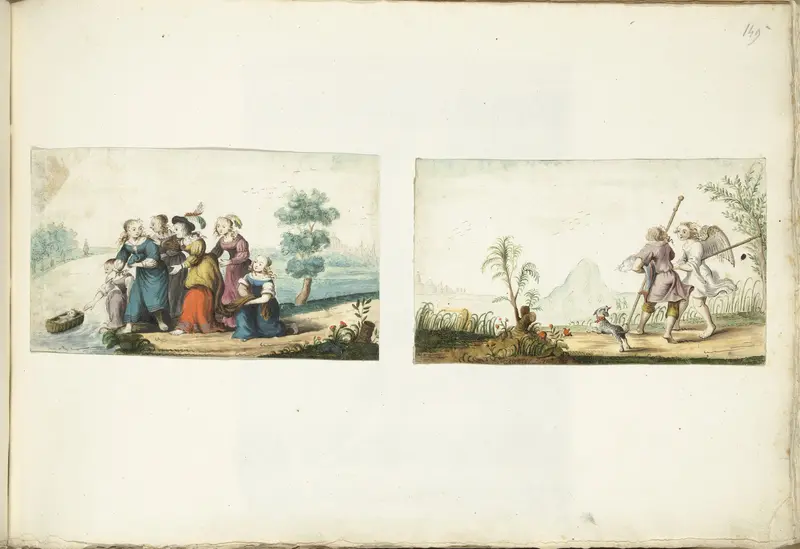 Mozes en Tobias en de engel Wall Art by Unknown - High-Resolution Digital Print
