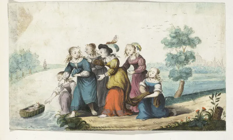 Mozes wordt gevonden Wall Art by Unknown - High-Resolution Digital Print