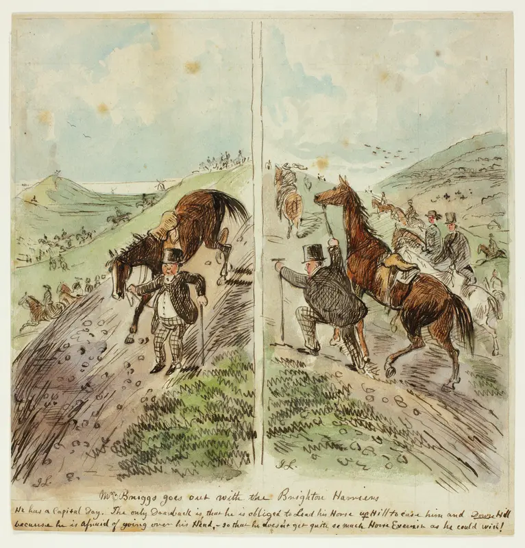 Mr. Briggs Goes Out with the Brighton Harriers Wall Art by John Leech - High-Resolution Digital Print