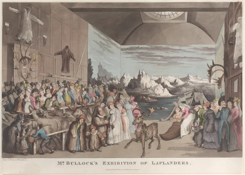 Mr. Bullock's Exhibition of Laplanders Wall Art by Thomas Rowlandson - High-Resolution Digital Print