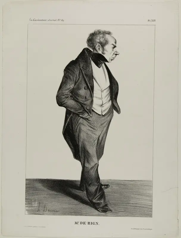 Mr. De Rign, plate 333 from Célébrités de la Caricature