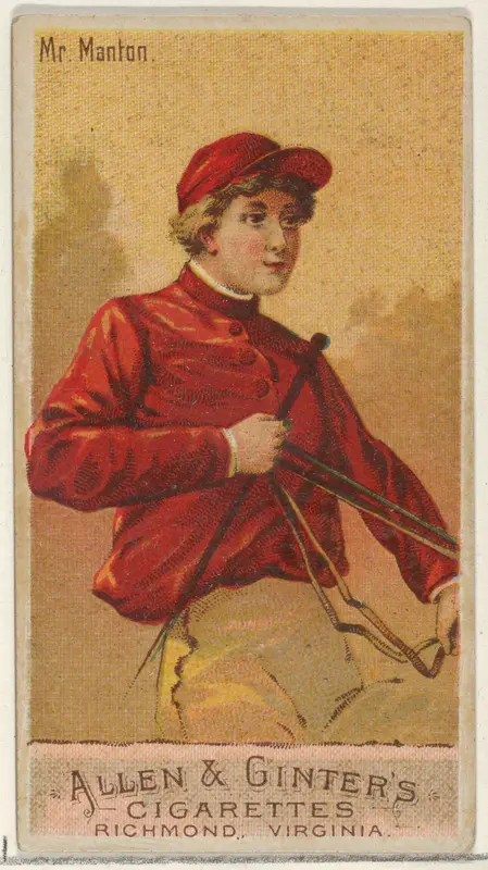 Mr. Manton, from the Racing Colors of the World series (N22a) for Allen & Ginter Cigarettes Wall Art by Allen & Ginter - High-Resolution Digital Print