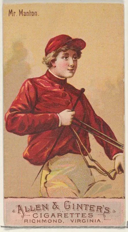 Mr. Manton, from the Racing Colors of the World series (N22b) for Allen & Ginter Cigarettes Wall Art by Allen & Ginter - High-Resolution Digital Print