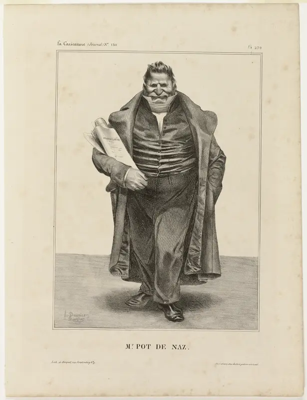 Mr. Pot De Naz.., plate 270 from Célébrités de la Caricature