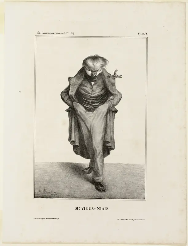 Mr. Vieux-Niais, plate 278 from Célébrités de la Caricature