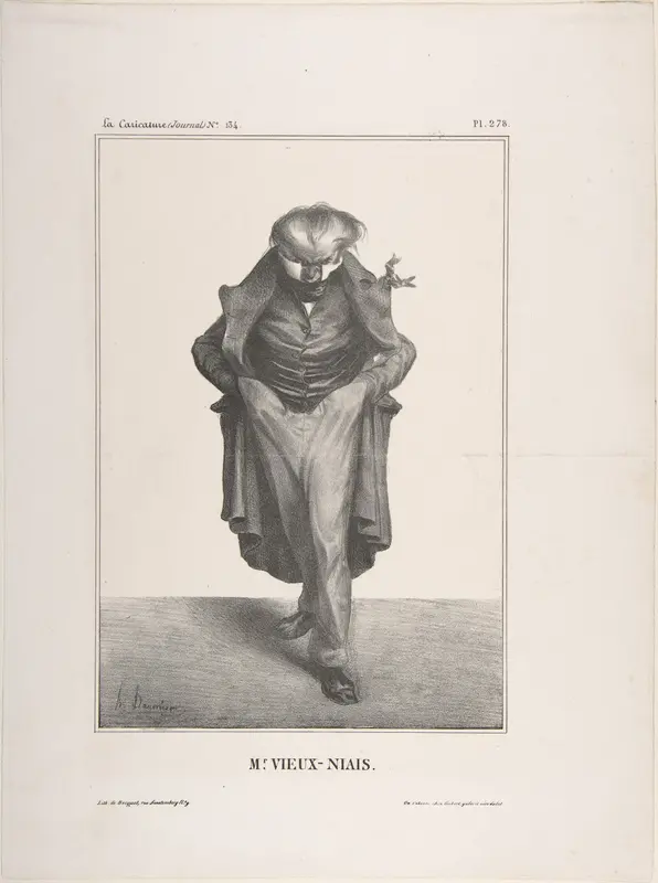 Mr. Vieux-Niais, published in "La Caricature" Wall Art by Honoré Daumier - High-Resolution Digital Print