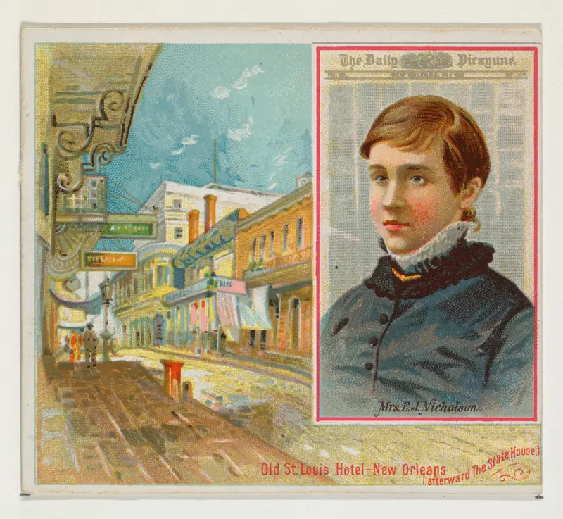 Mrs. E. J. Nicholson, The New Orleans Daily Picayune, from the American Editors series (N35) for Allen & Ginter Cigarettes Wall Art by Allen & Ginter - High-Resolution Digital Print