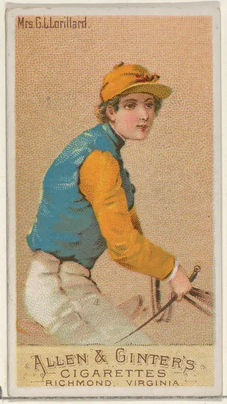 Mrs. G.L. Lorillard, from the Racing Colors of the World series (N22a) for Allen & Ginter Cigarettes Wall Art by Allen & Ginter - High-Resolution Digital Print