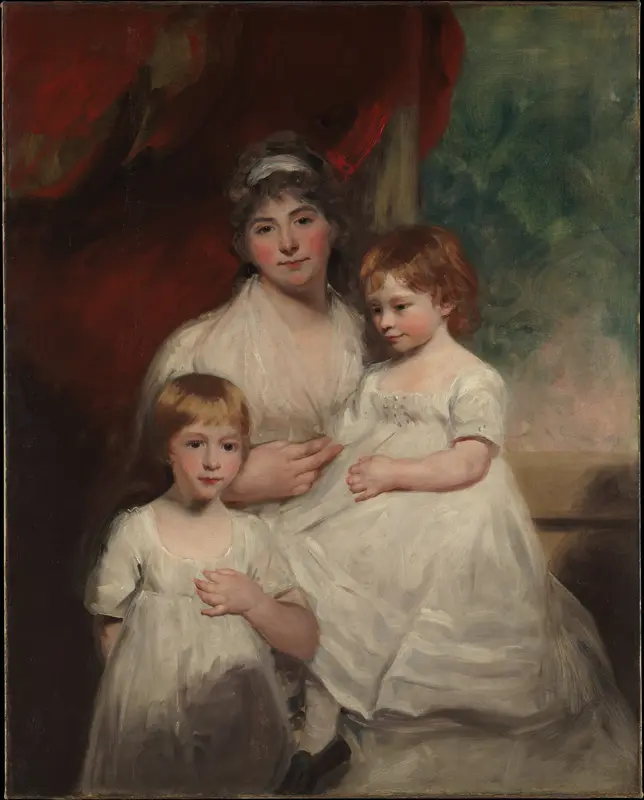 Mrs. John Garden (Ann Garden, 1769–1842) and Her Children, John (1796–1854) and Ann Margaret (born 1793) Wall Art by John Hoppner - High-Resolution Digital Print