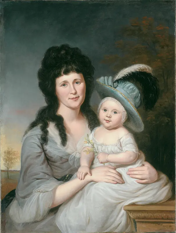 Mrs. John Nicholson (Hannah Duncan) and John Nicholson, Jr.