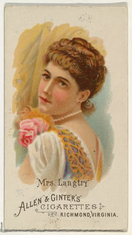 Mrs. Langtry, from World's Beauties, Series 1 (N26) for Allen & Ginter Cigarettes Wall Art by Allen & Ginter - High-Resolution Digital Print