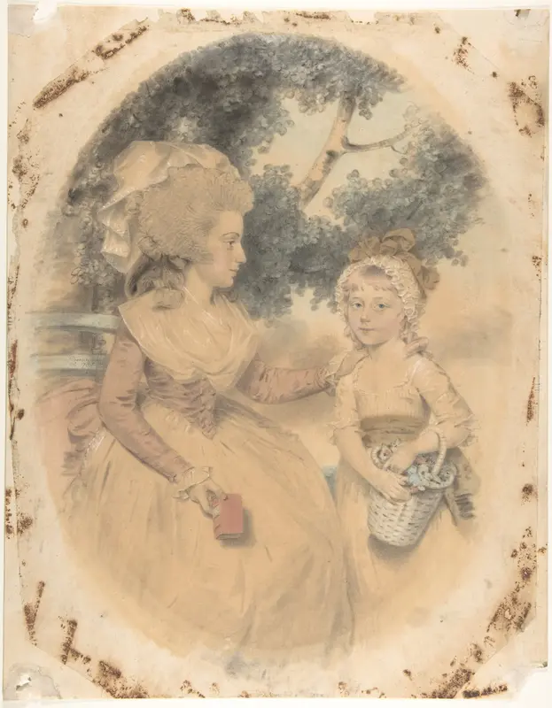 Mrs. Morgan and her Child Wall Art by John Downman - High-Resolution Digital Print