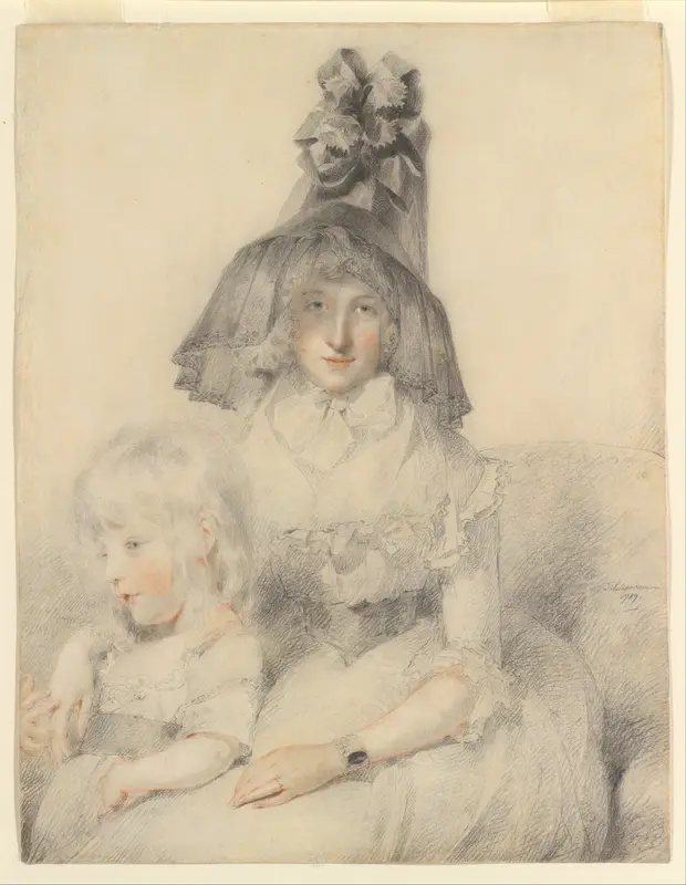 Mrs. Papendiek and Her Son Wall Art by Sir Thomas Lawrence - High-Resolution Digital Print
