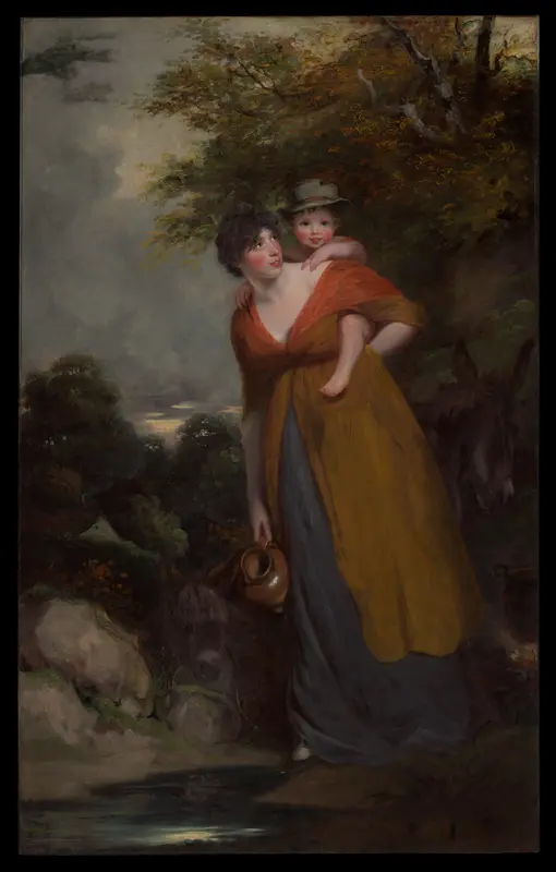Mrs. Richard Brinsley Sheridan (Hester Jane Ogle, 1775/76–1817) and Her Son (Charles Brinsley Sheridan, 1796–1843) Wall Art by John Hoppner - High-Resolution Digital Print