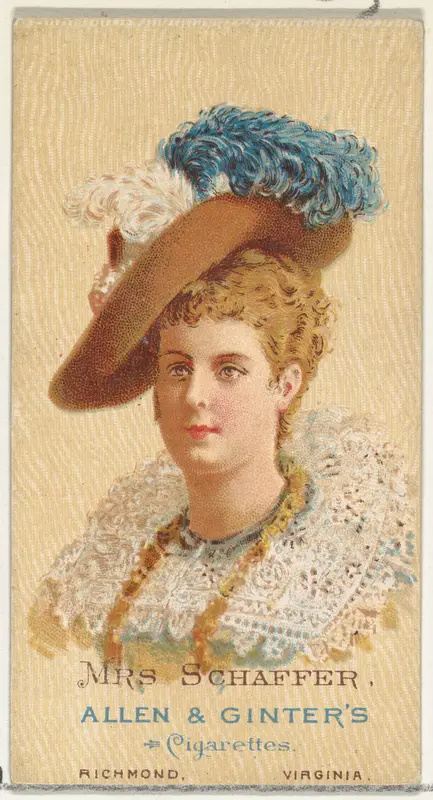 Mrs. Schaffer, from World's Beauties, Series 2 (N27) for Allen & Ginter Cigarettes Wall Art by Allen & Ginter - High-Resolution Digital Print