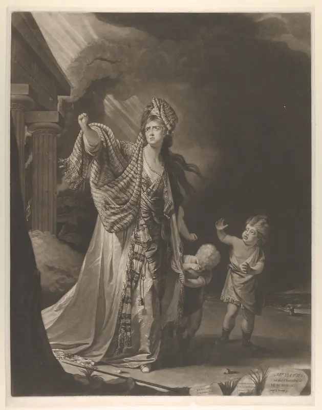 Mrs. Yates in the Characer of Medea Wall Art by William Dickinson - High-Resolution Digital Print