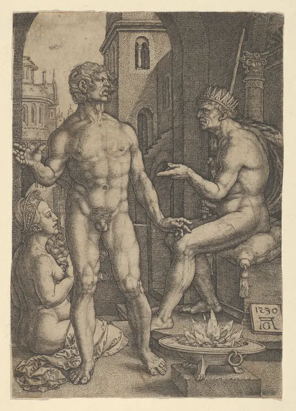Mucius Scaevola Wall Art by Heinrich Aldegrever - High-Resolution Digital Print