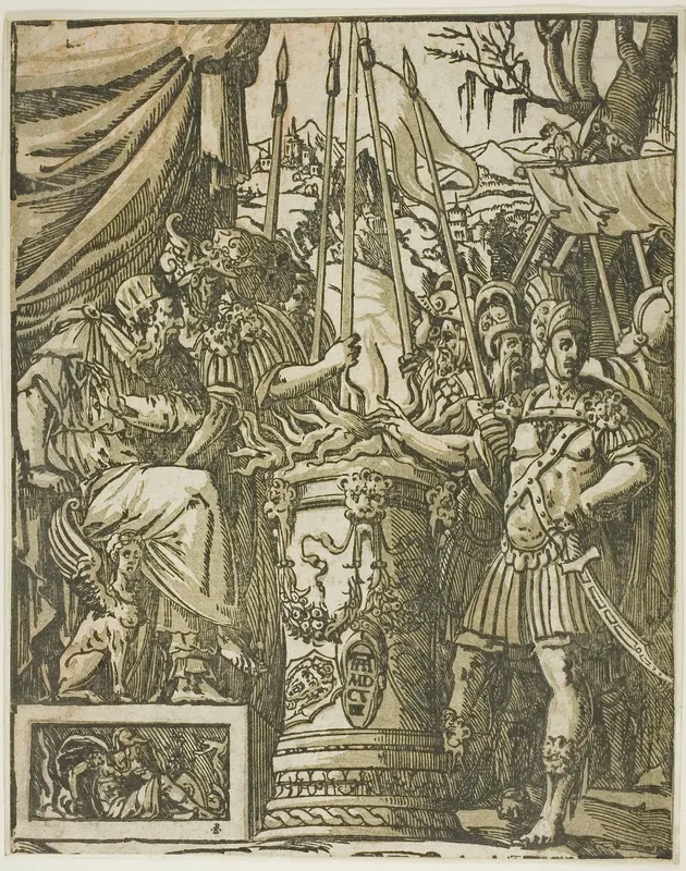 Mucius Scevola Wall Art by Andrea Andreani - High-Resolution Digital Print
