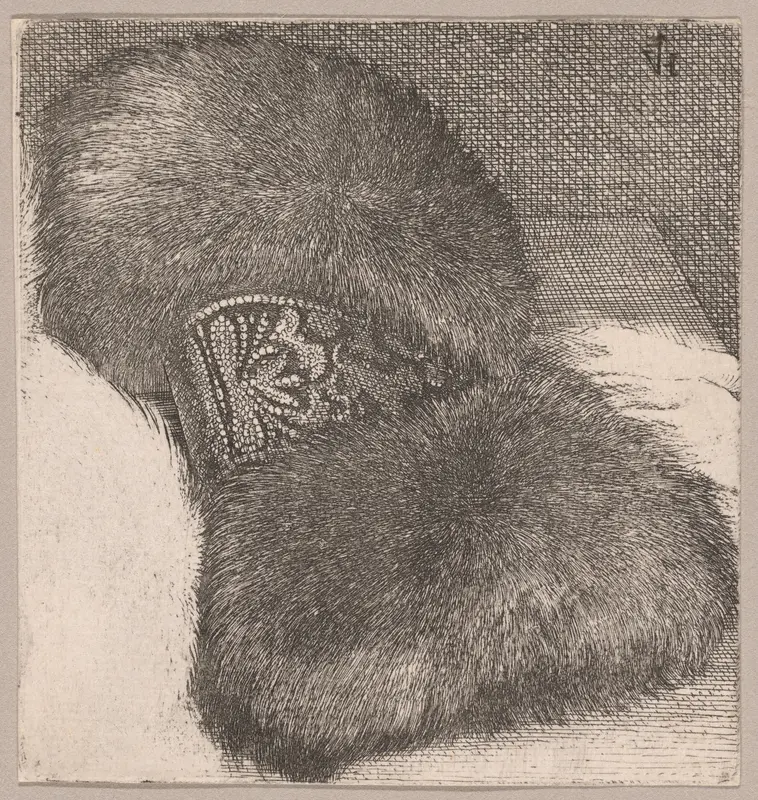 Muff with a Brocade band