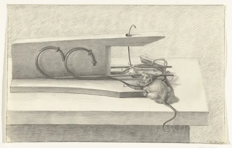 Muis in een muizenval Wall Art by Jean Bernard - High-Resolution Digital Print