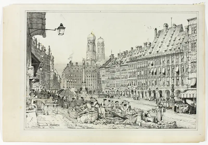 Munich, from Facsimiles of Sketches made in Flanders and Germany