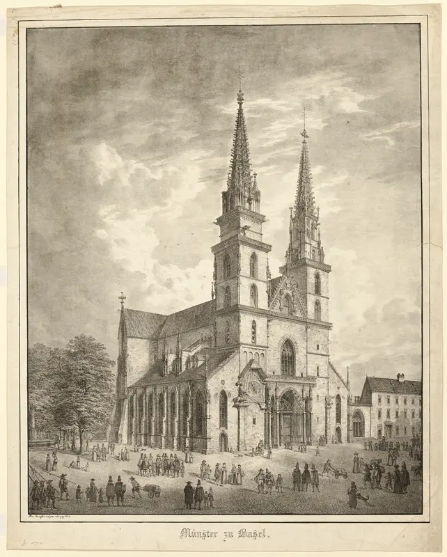 Münster zu Basel Wall Art by Domenico Quaglio - High-Resolution Digital Print