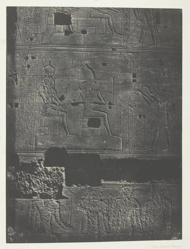Muraille Occidentale, Grand Temple d'Isis à Philoe; Nubie, plate 78 from the album "Egypte, Nubie, Palestine et Syrie" (1852)