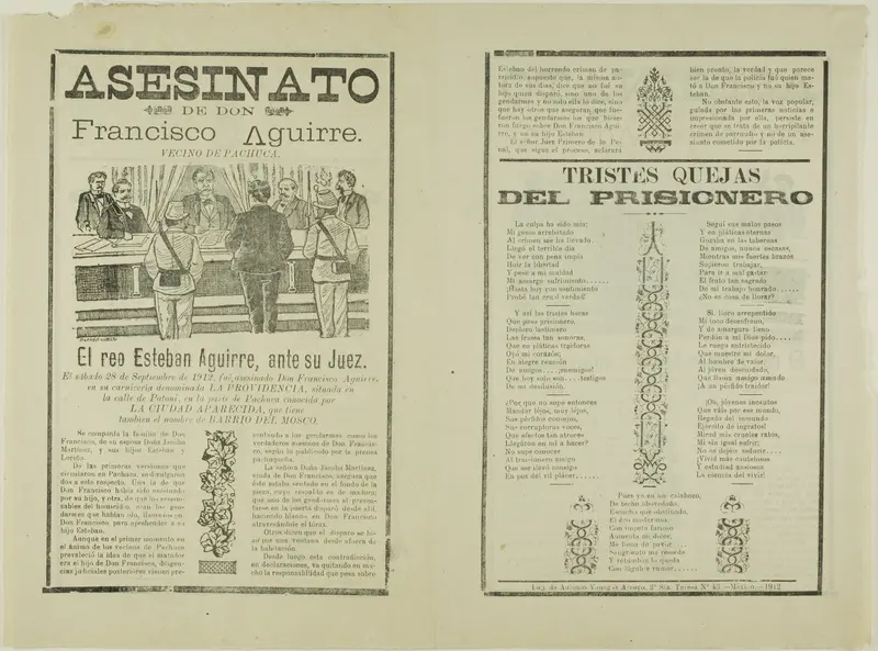 Murder of Don Francisco Aguirre Wall Art by José Guadalupe Posada - High-Resolution Digital Print