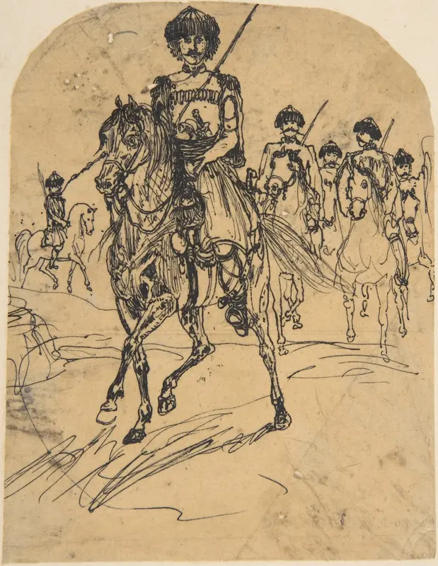 Muscovite Rider Wall Art by Rodolphe Bresdin - High-Resolution Digital Print