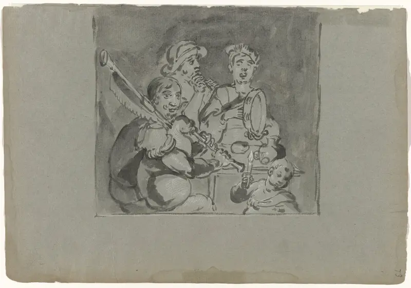 Musicerend gezelschap bij kaarslicht Wall Art by Leonaert Bramer - High-Resolution Digital Print
